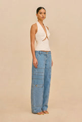 Cult Gaia Women | WYNN LOW RISE DENIM PANT